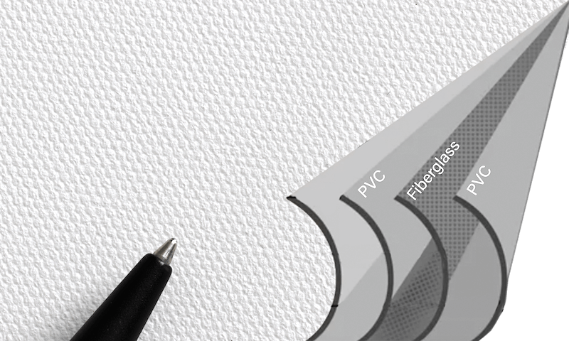 MAXWHITE FG (GLASVEZEL) - MONSTER VAN SCHERMMATERIAAL (DIN A4)