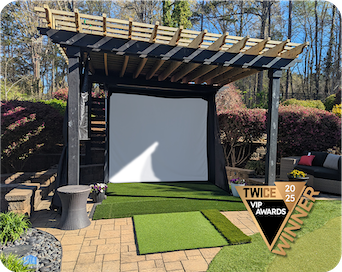 Elite Screens GolfSim Portable ImpactWhite® 350 wint de 2025 TWICE VIP Award