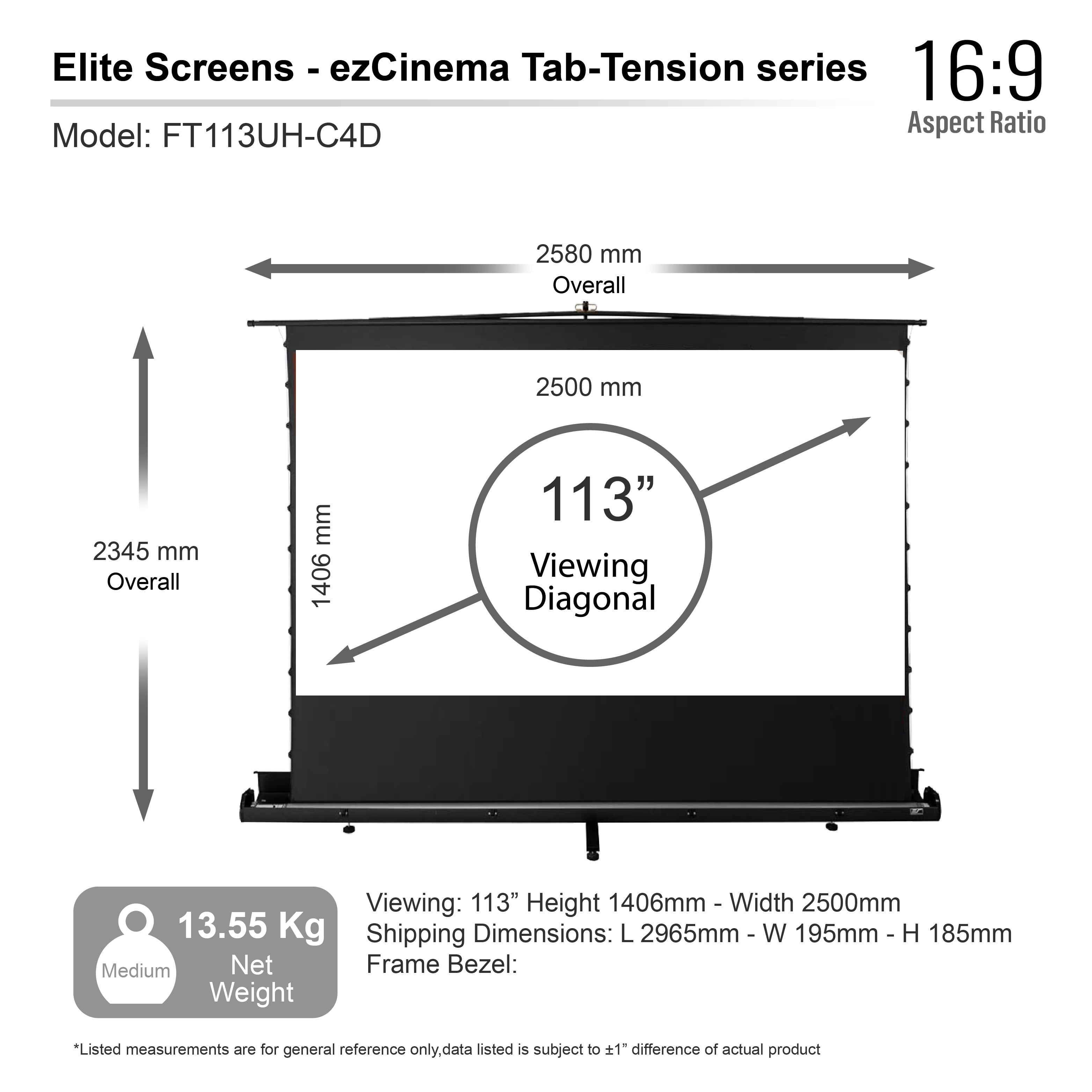 EZ CINEMA PLUS TAB-TENSION - DRAAGBAAR LEINWÄNDE - TELESCOOPSYSTEEM