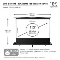 EZ CINEMA PLUS TAB-TENSION - DRAAGBAAR LEINWÄNDE - TELESCOOPSYSTEEM