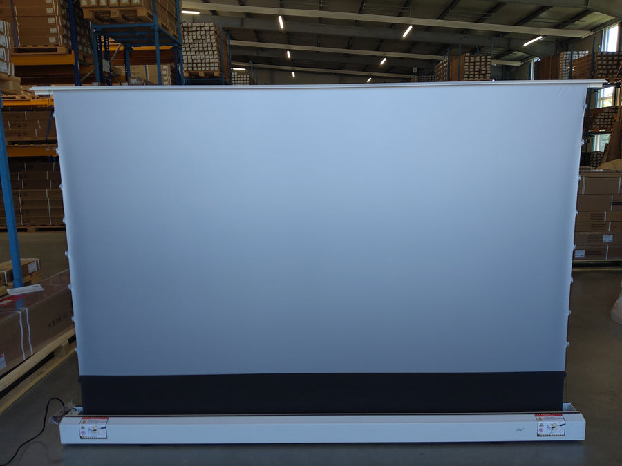 Gebruikt - Als nieuw/// KESTREL TAB-TENSION FLOOR-UP Met Cinegrey 4D Schermen / CineGrey 4D (ALR) / Wit / 102" ( 16:9 / 226x127 cm) // B-FTE102XH2-C4D--24AH02731/ Conditie Originele doos ontbreekt.