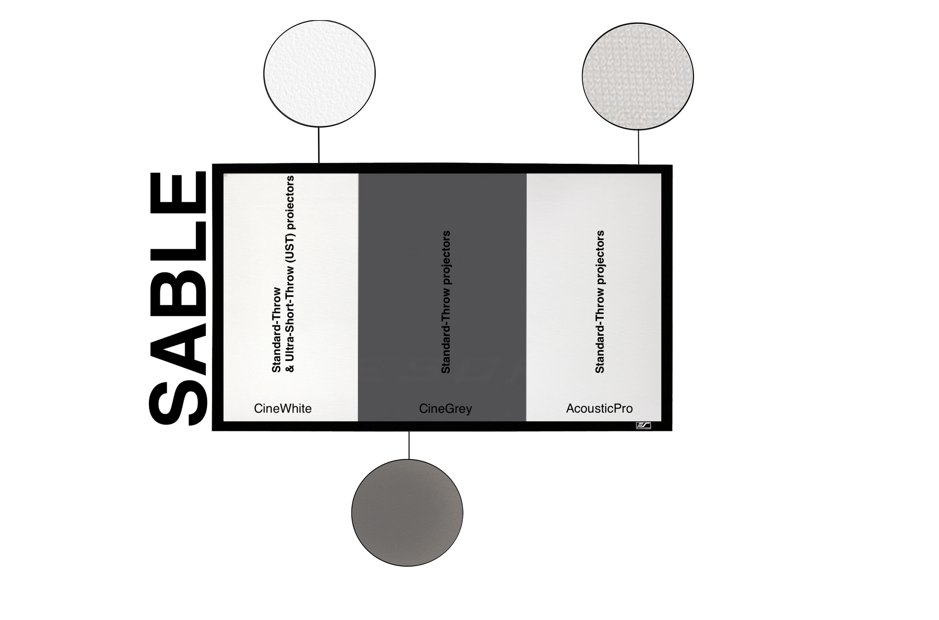 SABLE FRAME - VAST FRAME PROJECTIESCHERM